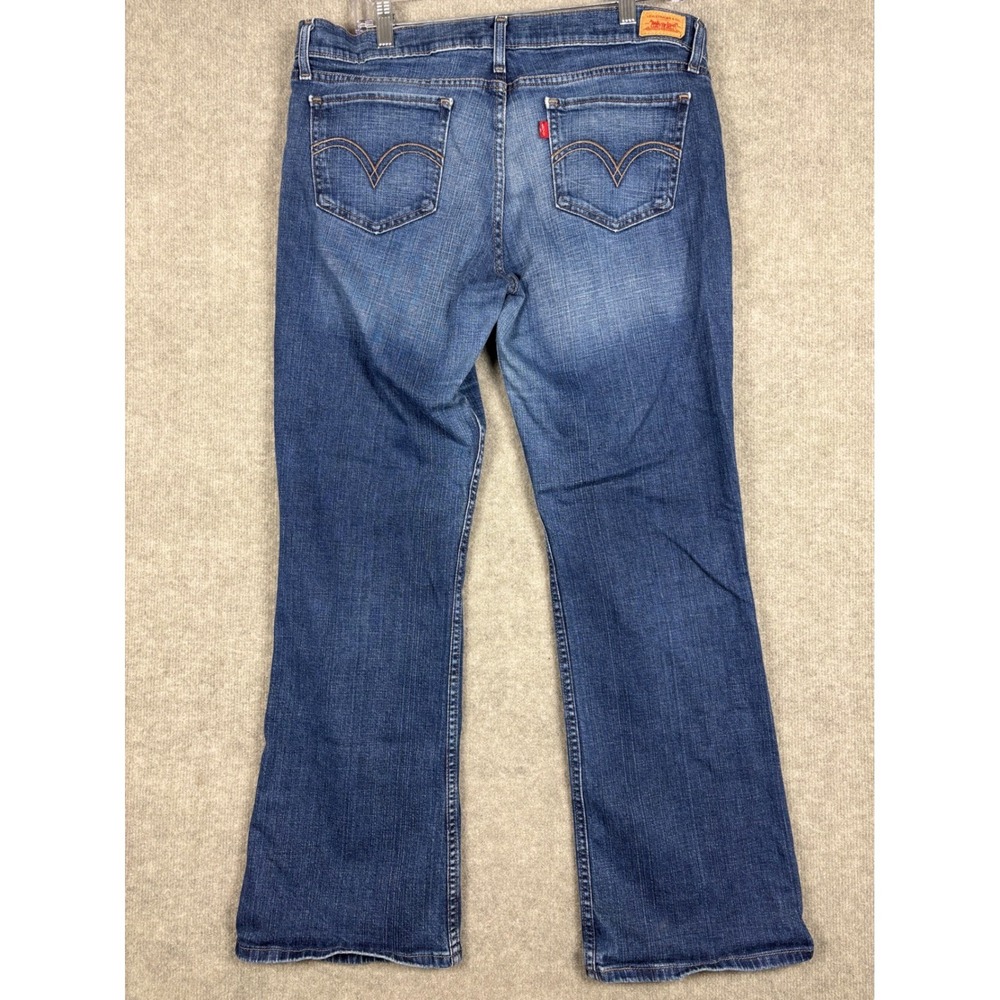 Levi's 524 Too Superlow Bootcut Jeans Size 17M Blue Low Rise Denim - Picture 5 of 10
